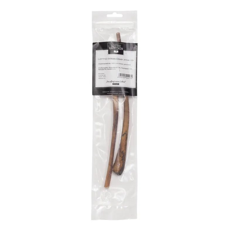 LOTTIS HÄPPCHEN Ochsenziemer 30 cm 2 Stück Markenprodukt